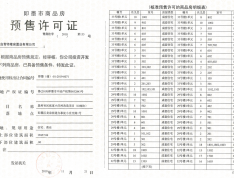 即墨青特城预售许可证