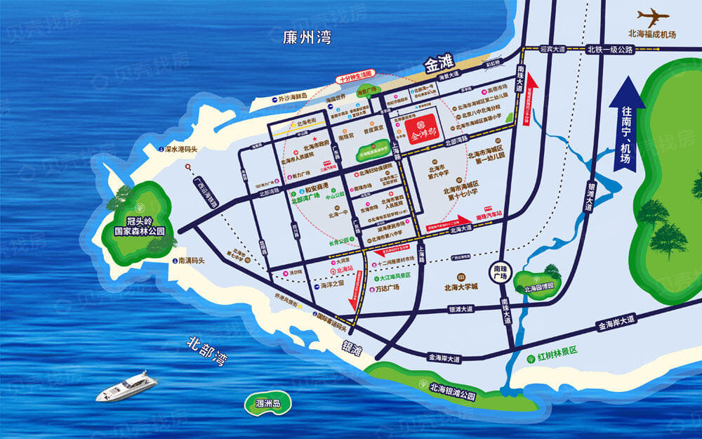 金滩郡区位