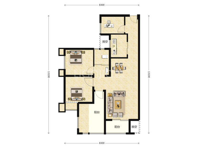 南璟滨江书苑--建面 94.82m²