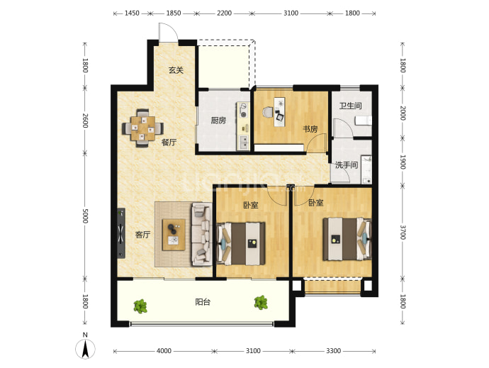 远洋晟庭--建面 130m²