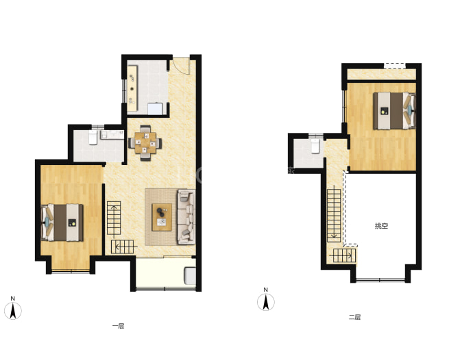 方直彩虹公馆--建面 103m²