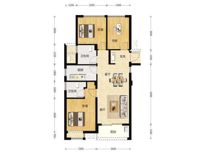 市政绿城桂语江南--建面 99m²