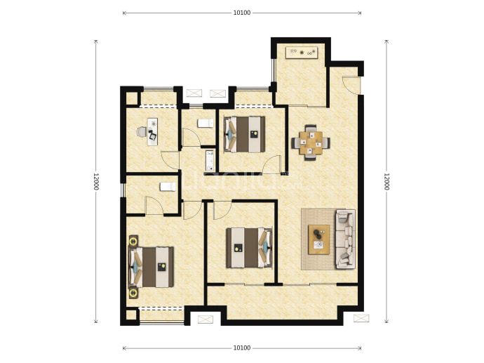 红星天铂--建面 120m²