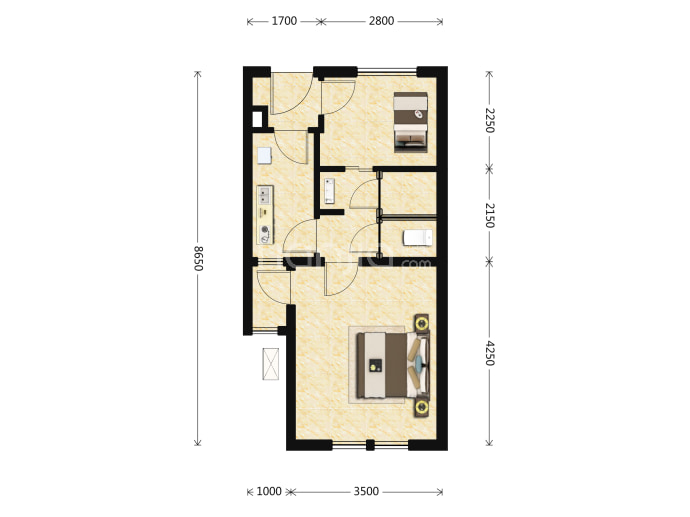龙湖春江天玺--建面 46m²