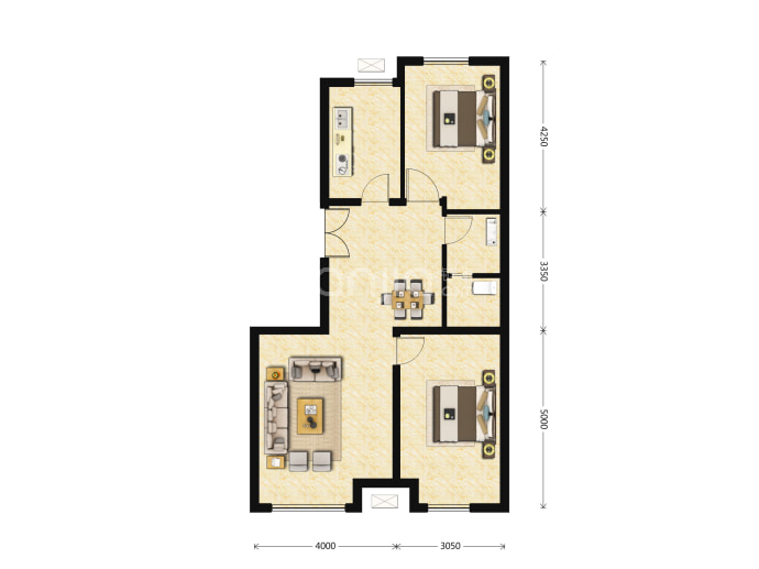 水岸雁栖--建面 83m²