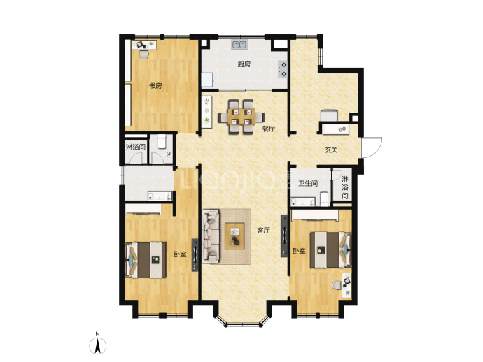 万科滨海大都会--建面 153m²