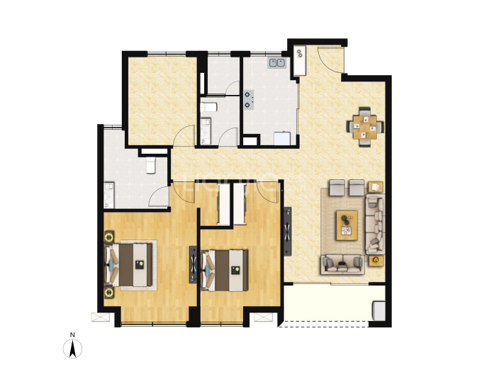 华润仁恒公园四季--建面 105m²