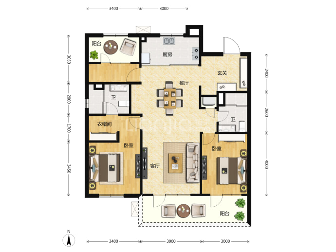 华润置地御华府--建面 139m²