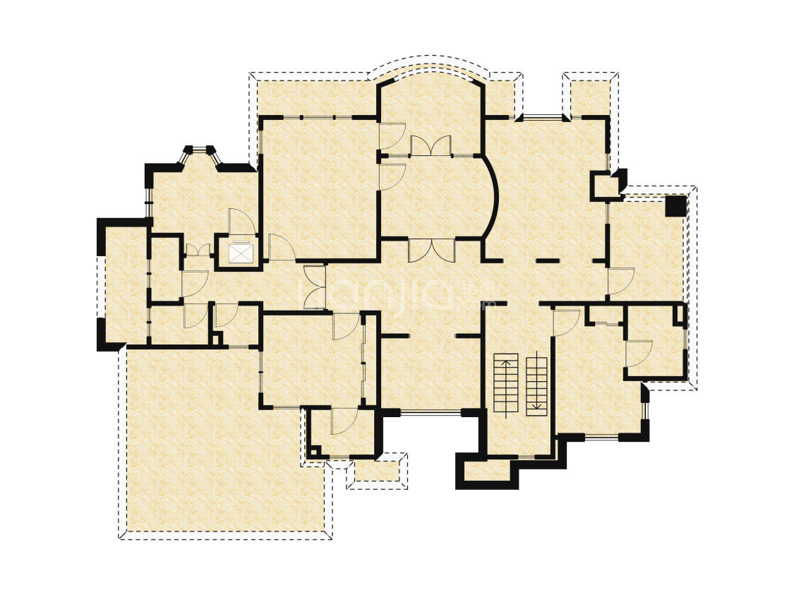 【湖庭别墅_上海湖庭别墅楼盘】五居室户型图|5室5厅1厨6卫建面 756m