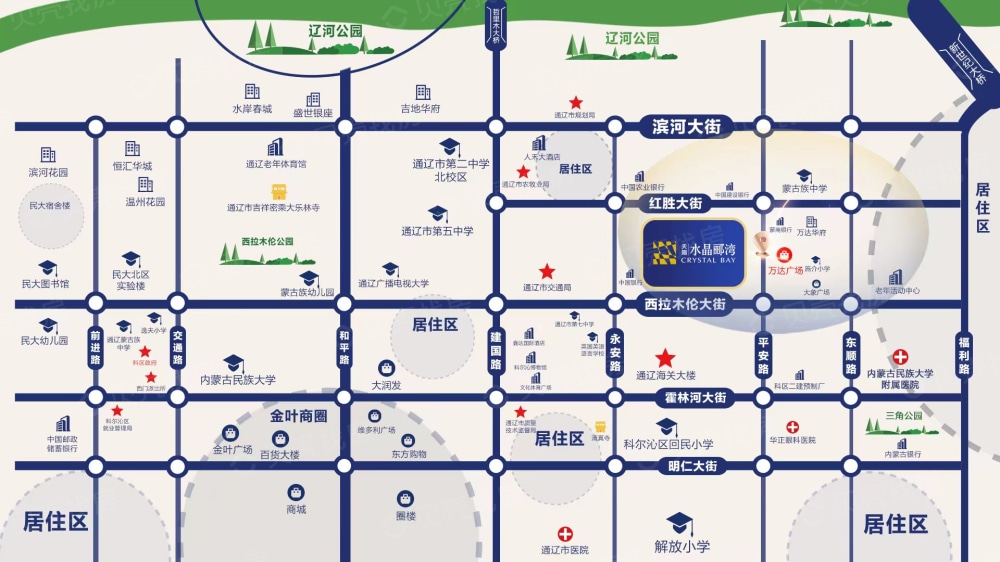 天赐水晶郦湾区位