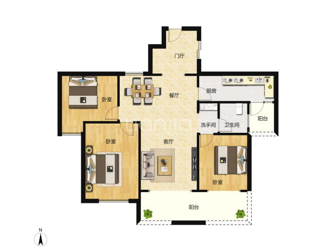 碧桂园晚亭印象--建面 112m²