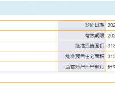 万科中南府预售许可证