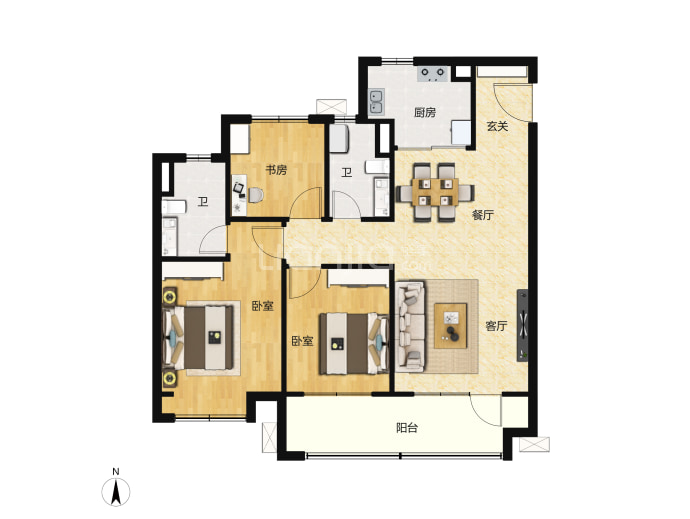 卓越锦鸿台--建面 102m²