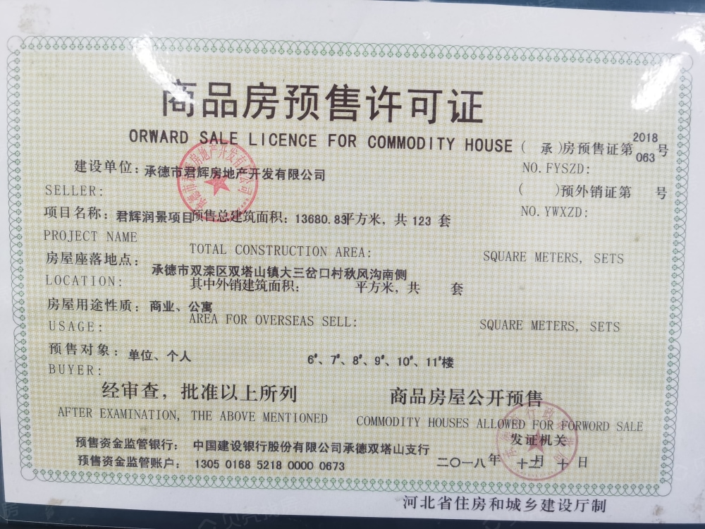 有糖社区预售许可证