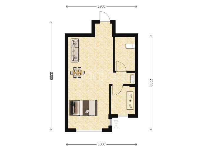 华府丹郡--建面 50m²