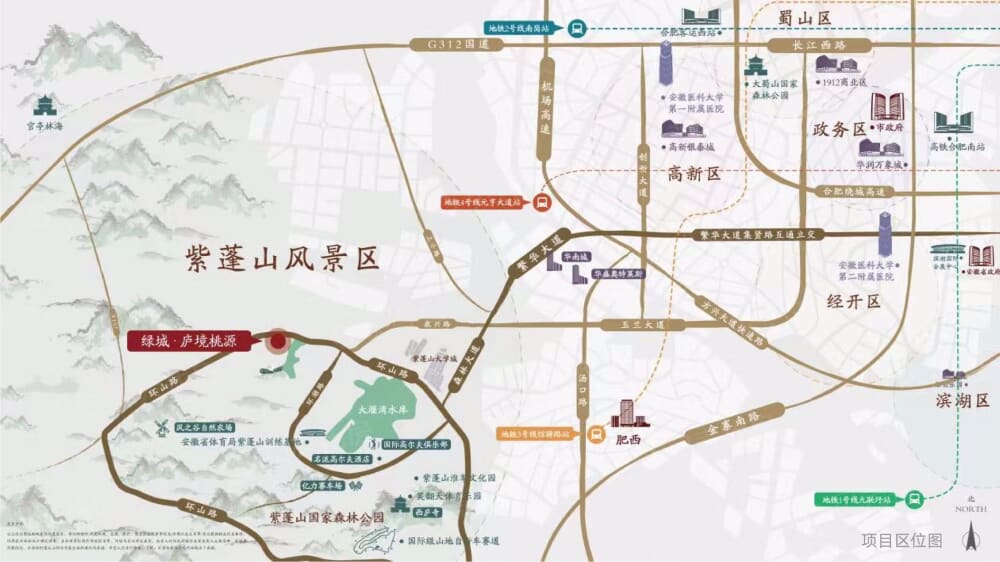 绿城庐境桃源区位