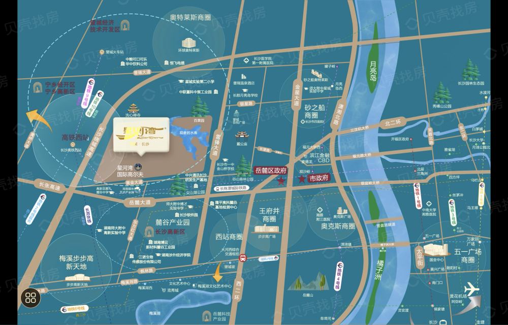 长沙星河湾区位