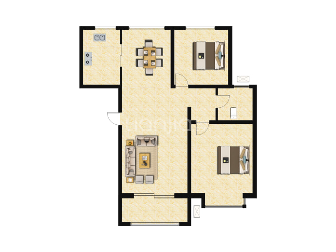 盛锟楠石郡--建面 96.78m²