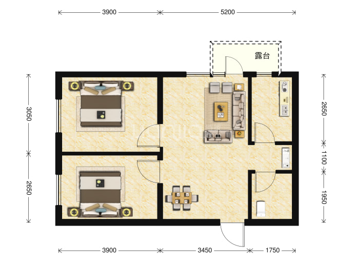 华府丹郡--建面 71m²