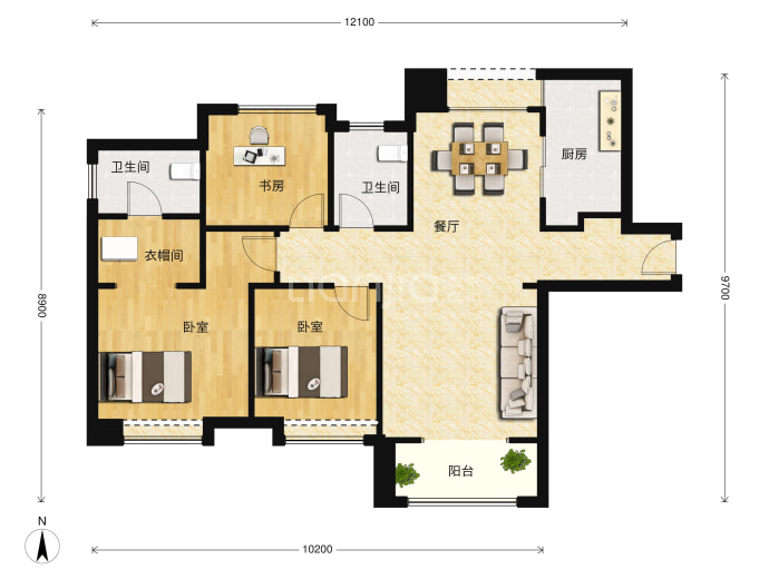 合景誉峰--建面 116m²