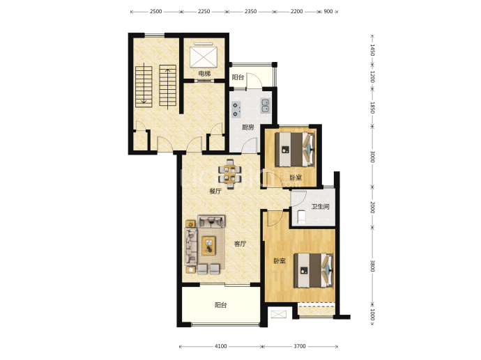 恒大净月公馆--建面 104m²