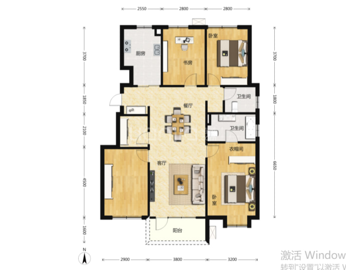 保利云上--建面 130m²