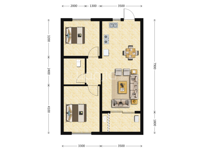 俊发玉龙湾--建面 62m²