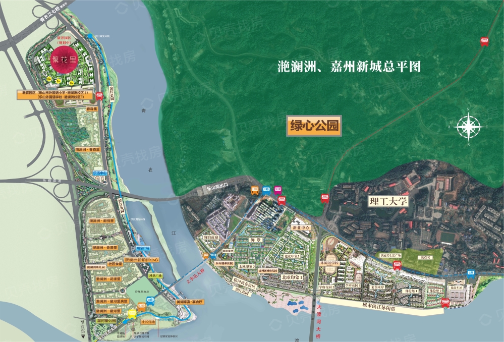 【滟澜洲·繁花里_乐山滟澜洲·繁花里楼盘】效果图相册|高清大图