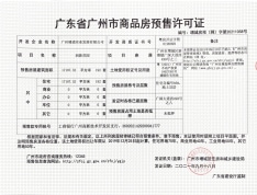 华润置地公园上城预售许可证