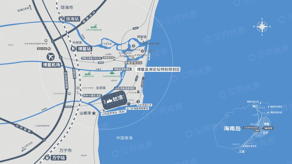 雅居乐山钦湾区位