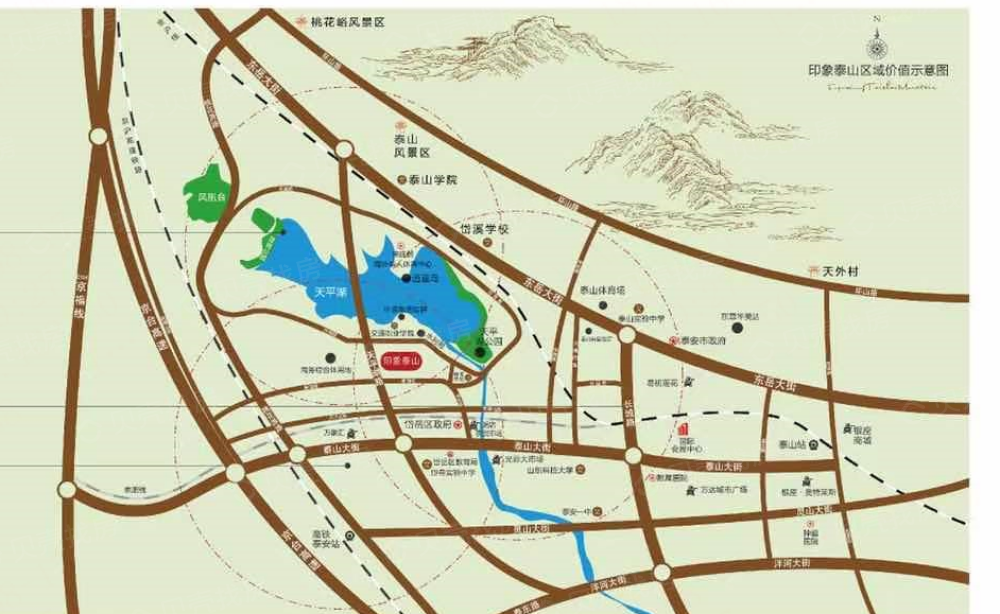 印象泰山区位