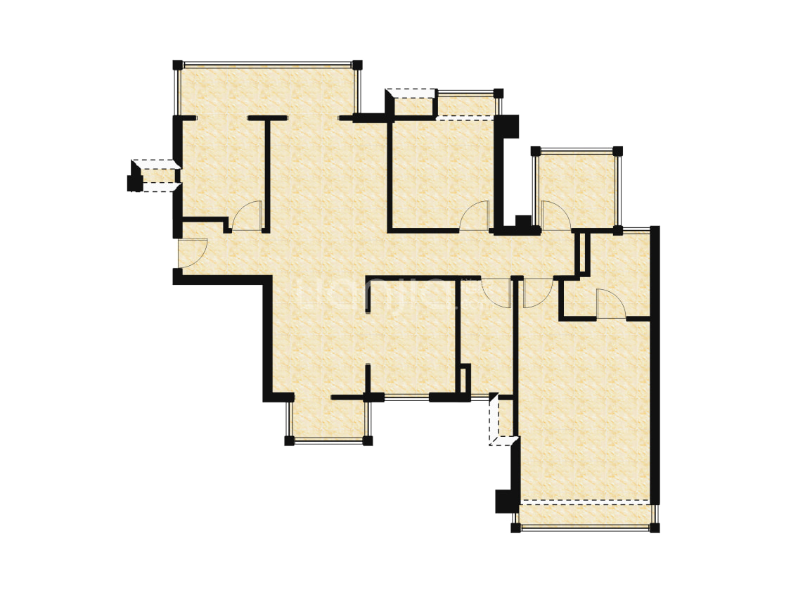 【澜月府_南宁澜月府楼盘】三居室户型图|3室2厅1厨2卫建面 128m05