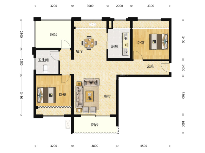 中瑞怡润华府--建面 92m²