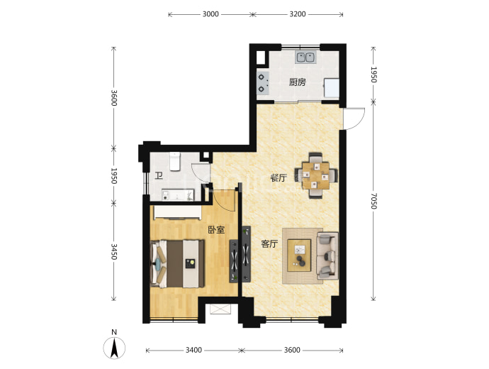 京贸国际公馆--建面 78m²