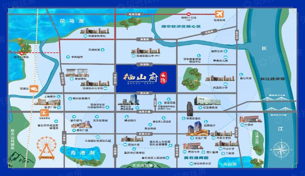 云隐栖山府区位