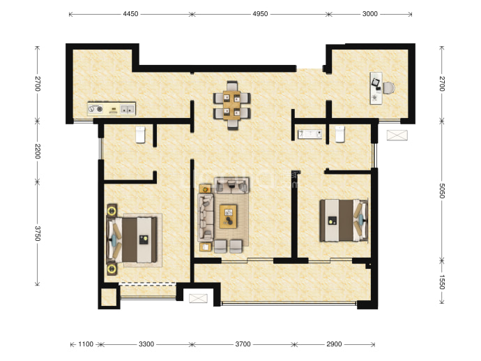 清凉云晖--建面 115m²