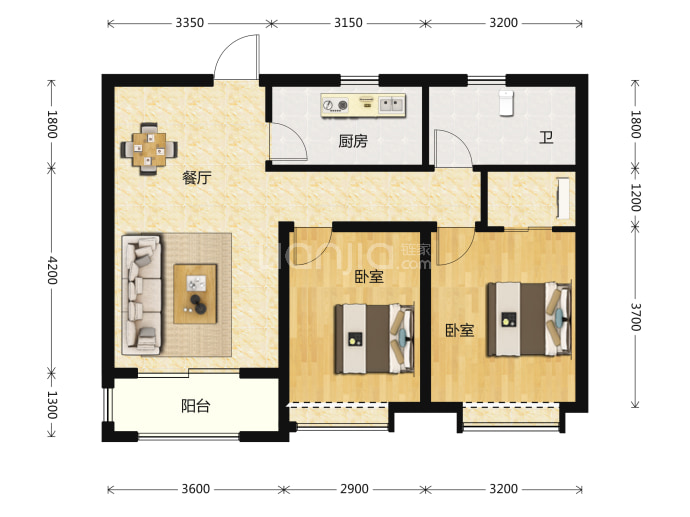 融创城Ⅱ--建面 89.07m²