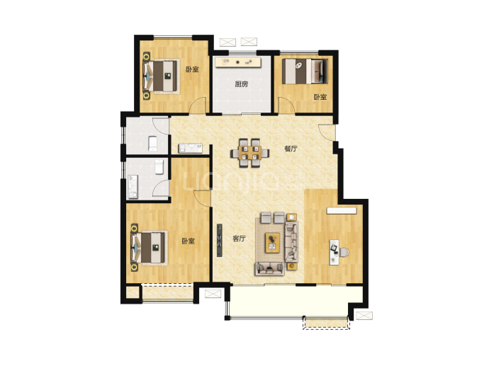 孔雀城时代北宸--建面 118m²