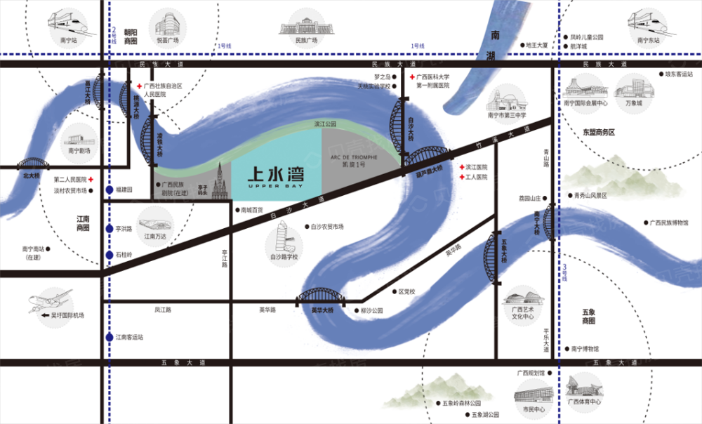 凯旋1号上水湾区位