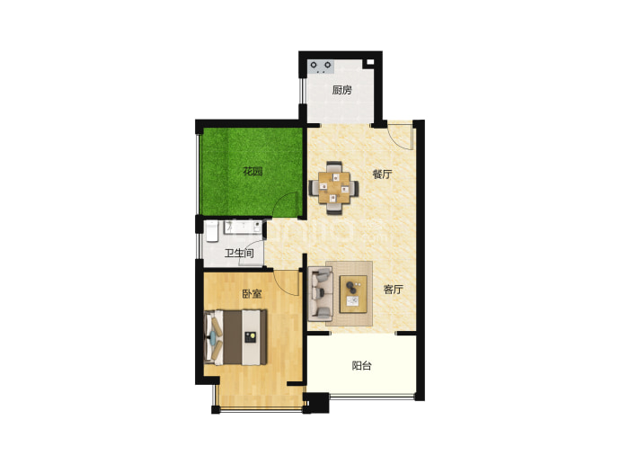 四季康城二期--建面 63.38m²