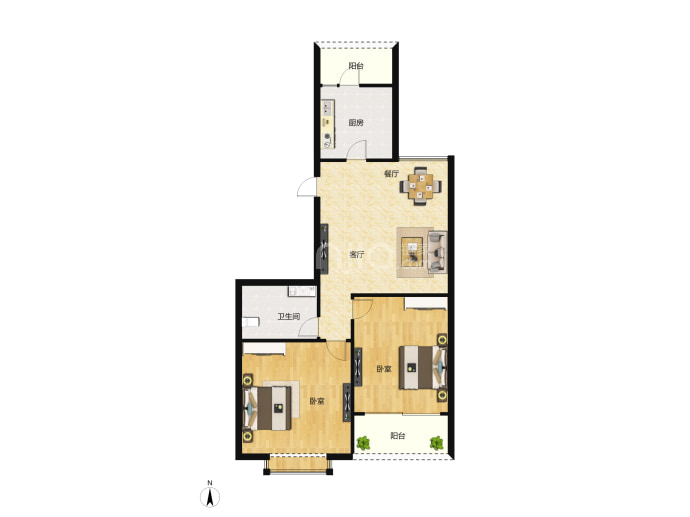 林溪森园--建面 84.66m²