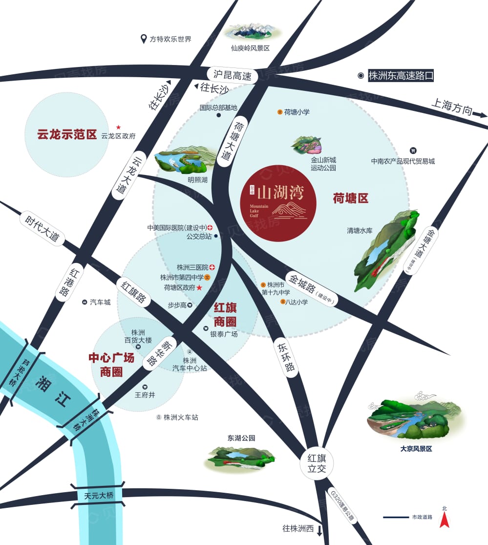 景业山湖湾区位