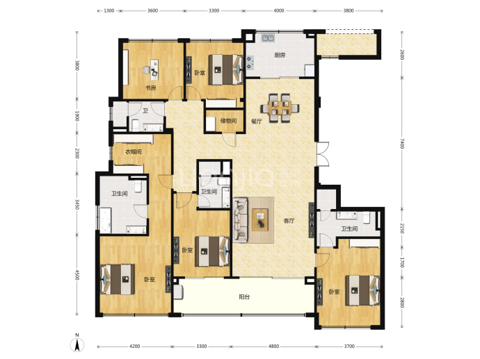 滨江观品--建面 233m²