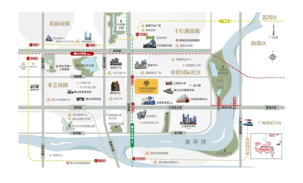 三龙湾金茂晓棠区位