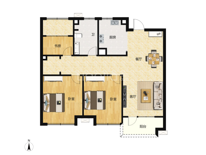 越秀青特·翰悦府--建面 78m²