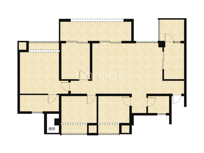 北京城建龙樾生态城--套内 95.88m²