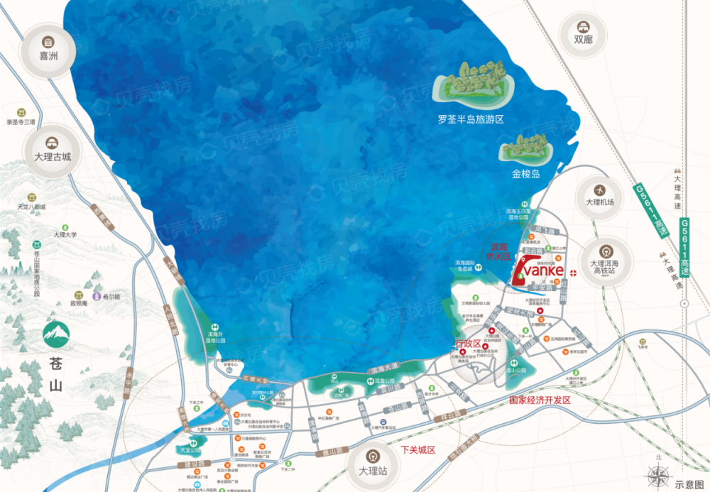 万科大理·拾叁月-海与风区位