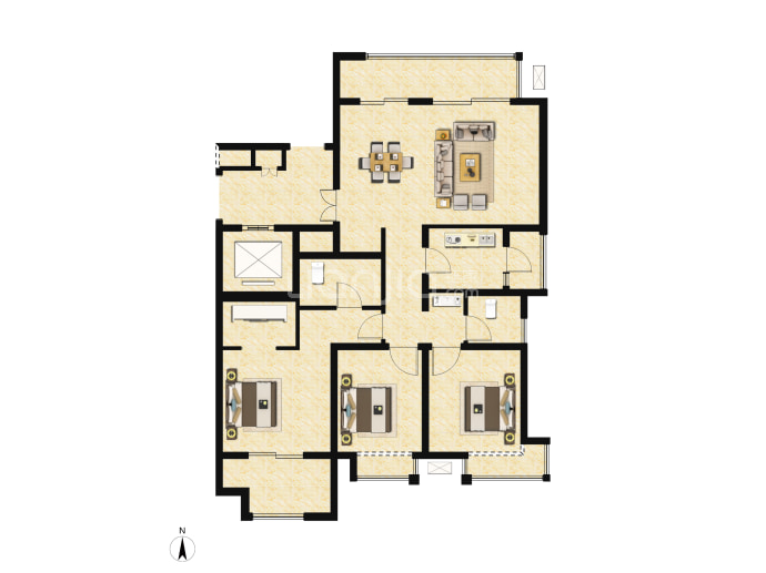 凯宇海德公园--建面 136m²