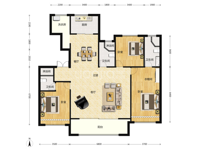 保利西山林语--建面 171m²