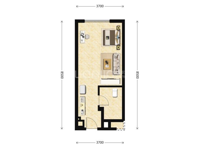 蓝光天娇城天樾--建面 43m²